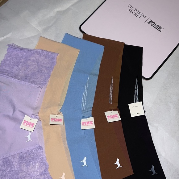(S) 5pk Victoria's Secret PINK No Show Cheeky Panties - Picture 8 of 9